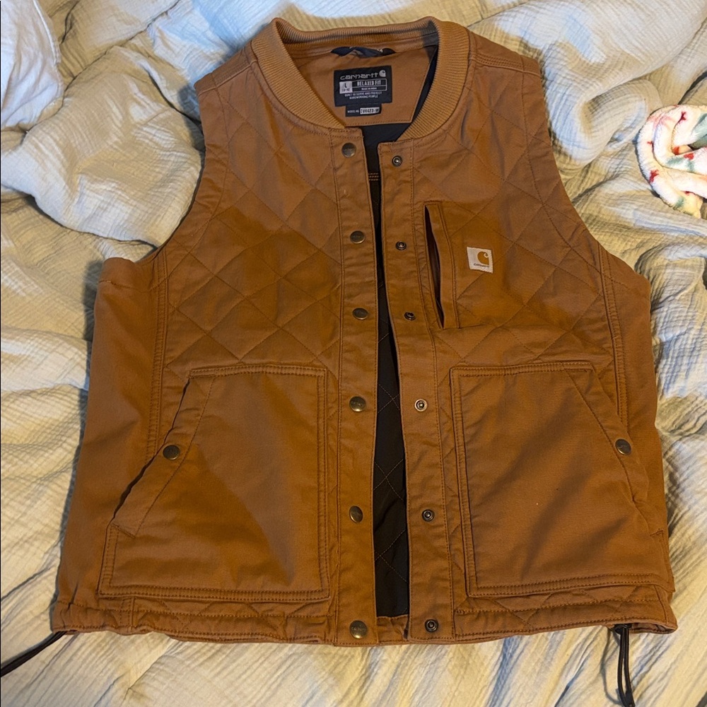 Carhartt Tan Quilted Vest